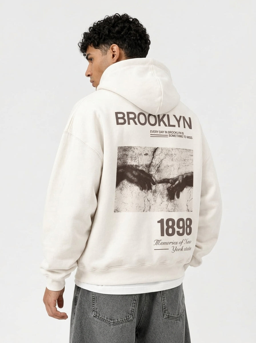 New York White Hoodie