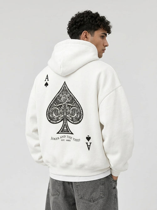 Ace of Spades White Hoodie