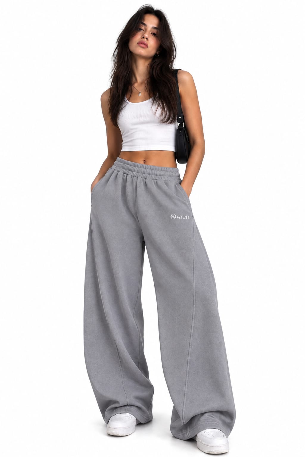 OVAEN CLOUD GREY BALLOON FIT SWEATPANTS W
