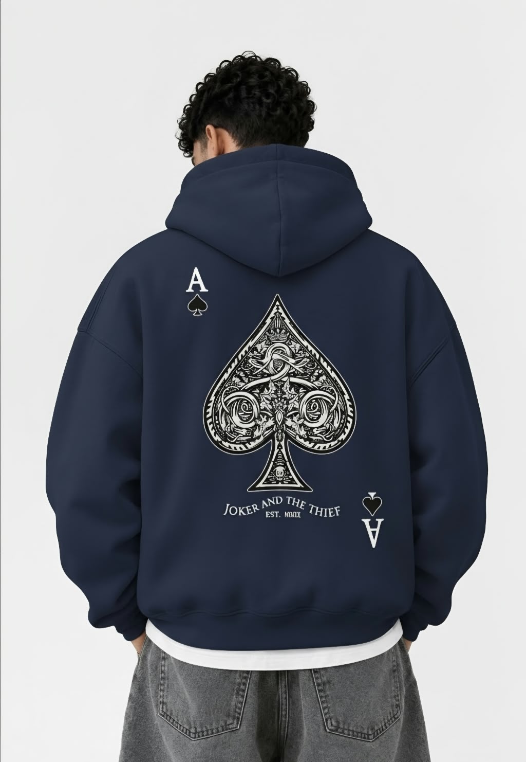 Ace of Spades Navy Hoodie