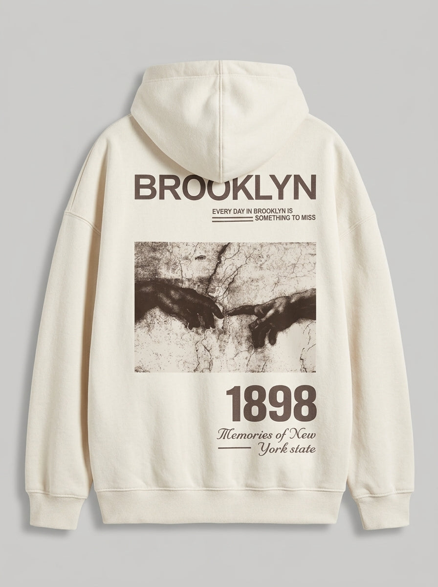 New York White Hoodie