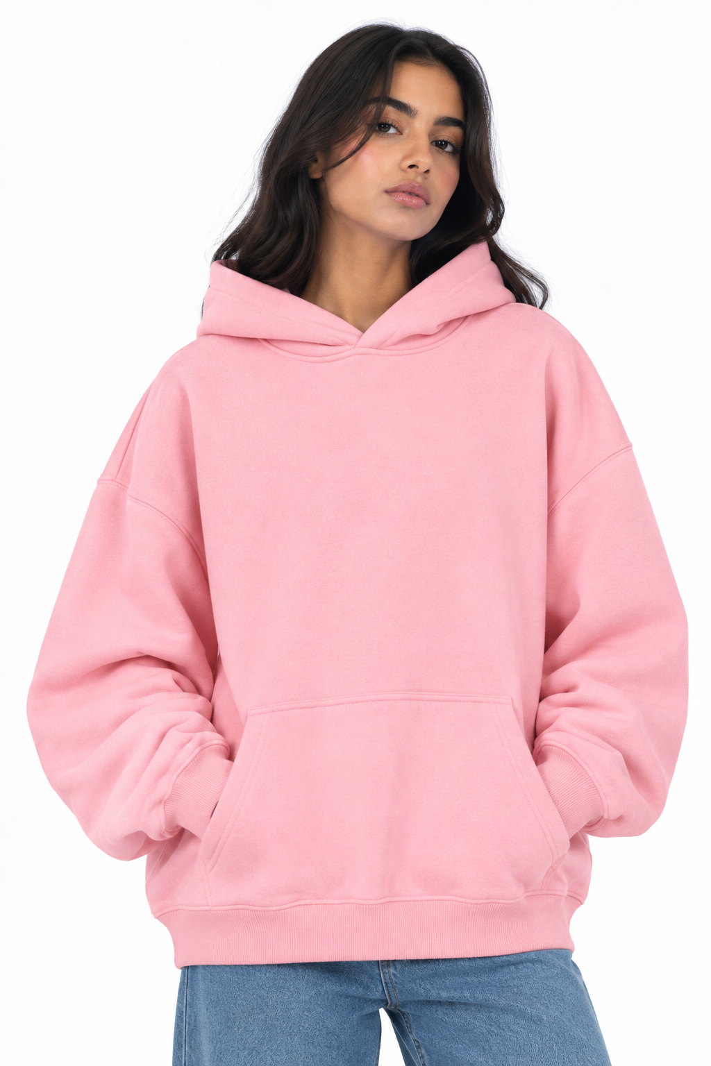 Pink Oversized Hoodie - W