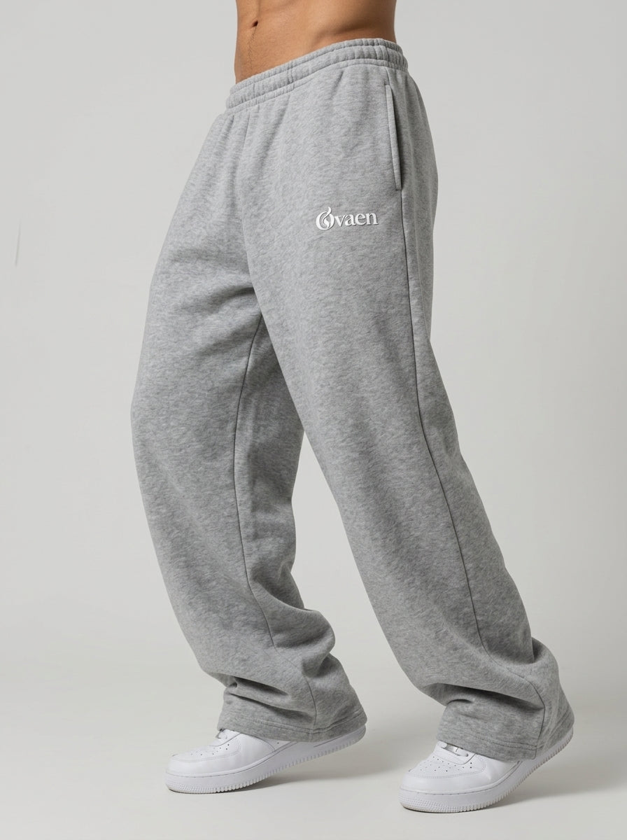 Light Gray Wide-Leg Sweatpant