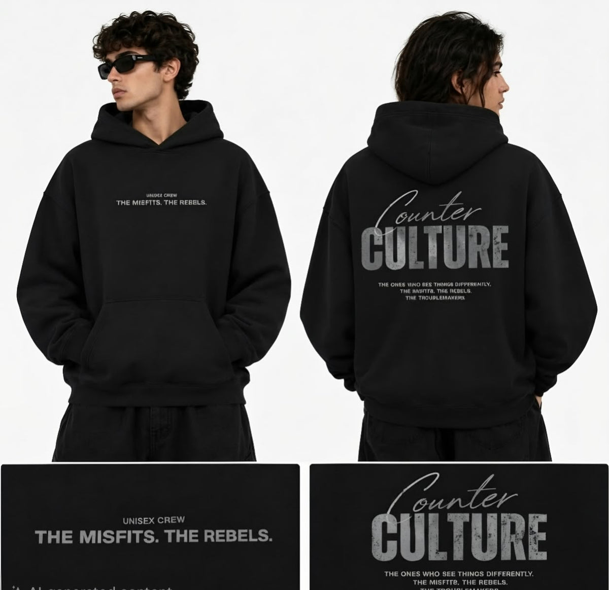 Counter Culture Black Hoodie