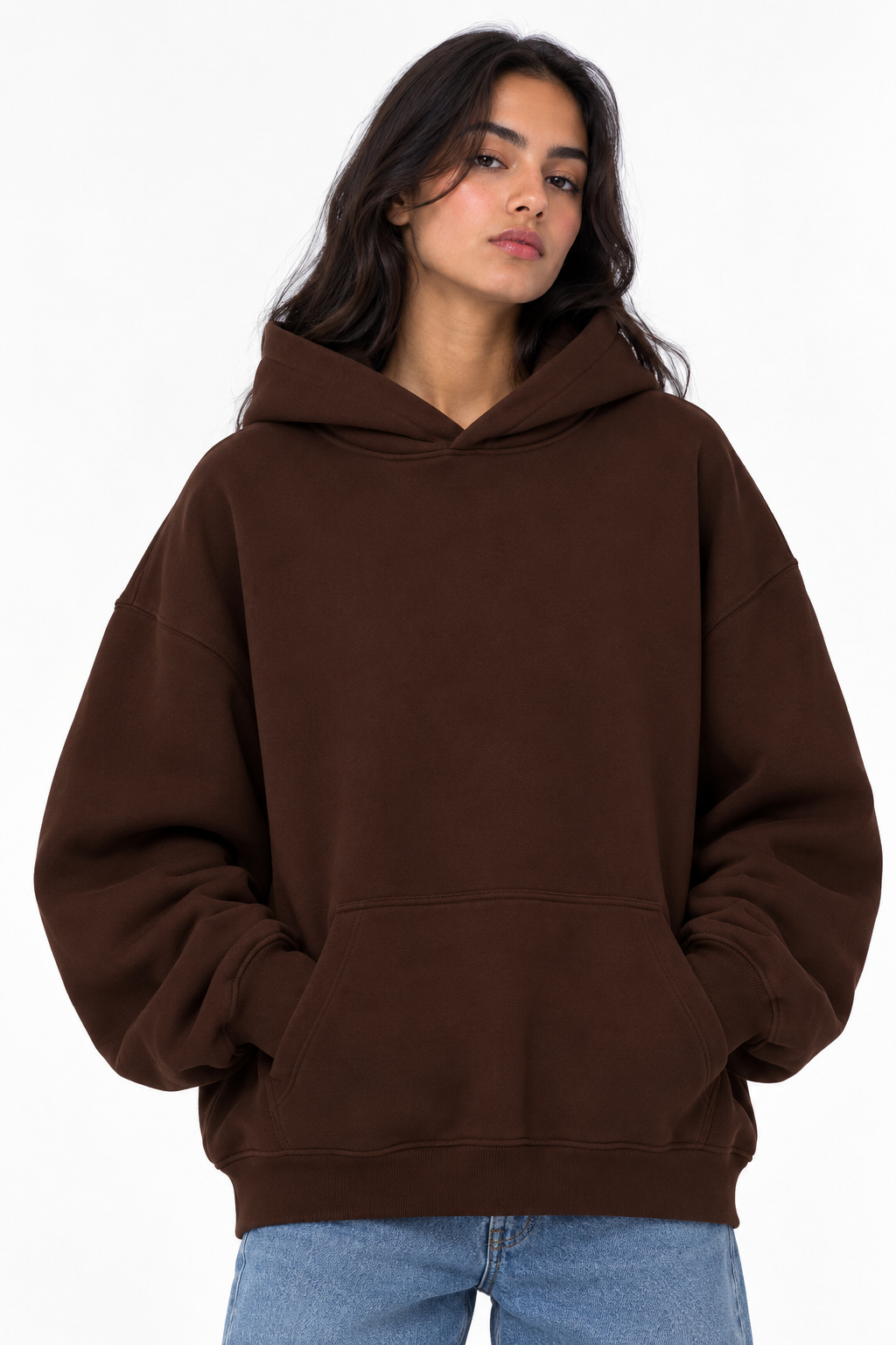Brown Oversized Hoodie - W