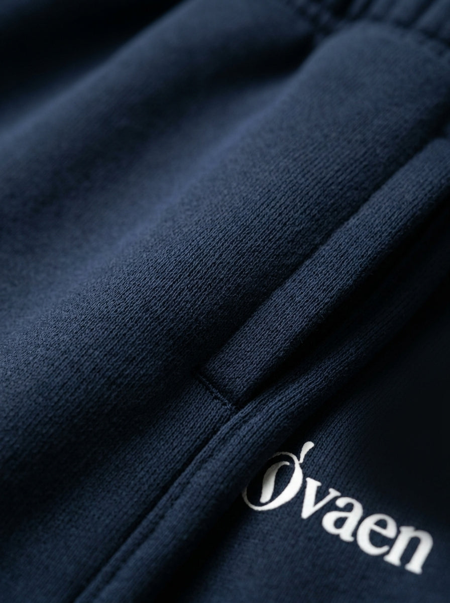 Navy Wide-Leg Sweatpant