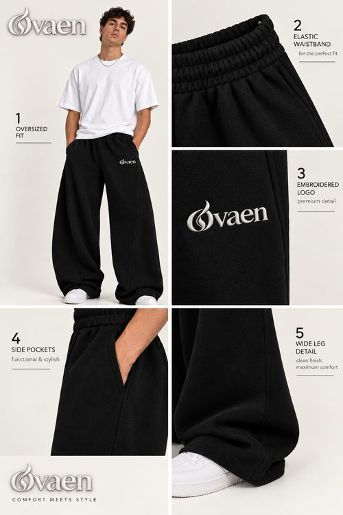Balloon Fit Sweatpants – Black