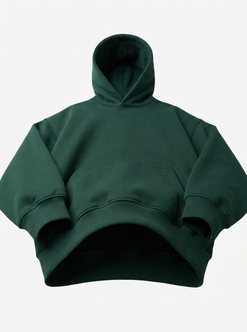 Olive Oversized Hoodie - W