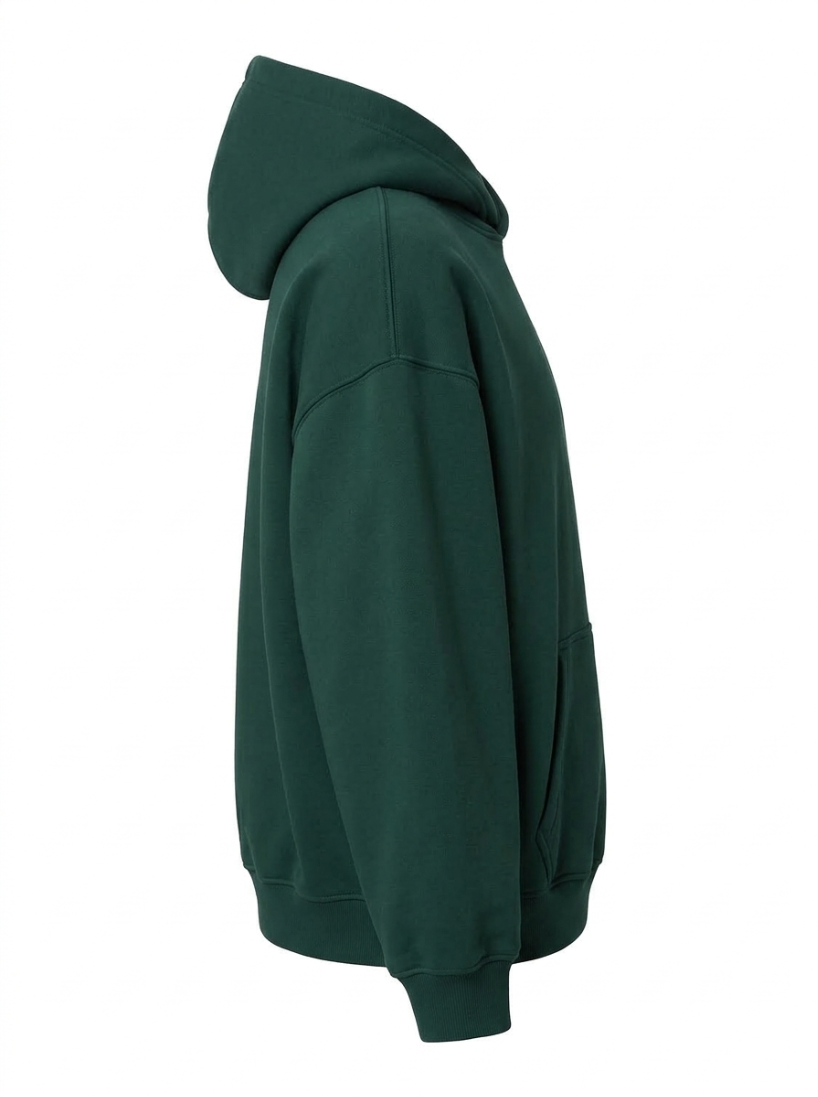 Olive Oversized Hoodie - W