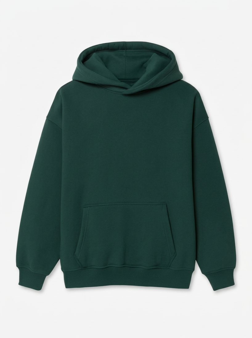 Olive Oversized Hoodie - W