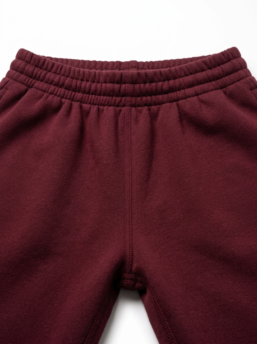 Burgundy Wide-Leg Sweatpant
