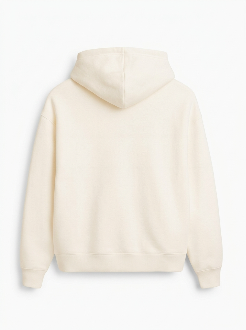 White Oversized Hoodie - W