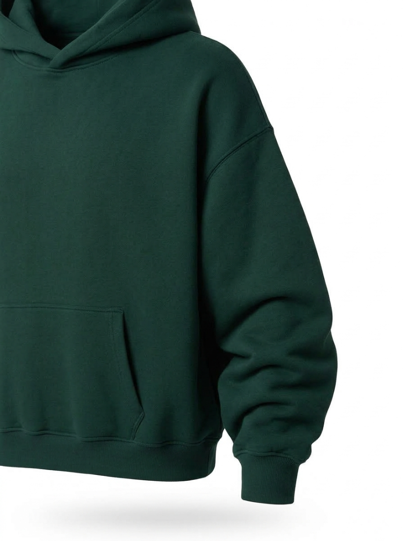 Olive Oversized Hoodie - W