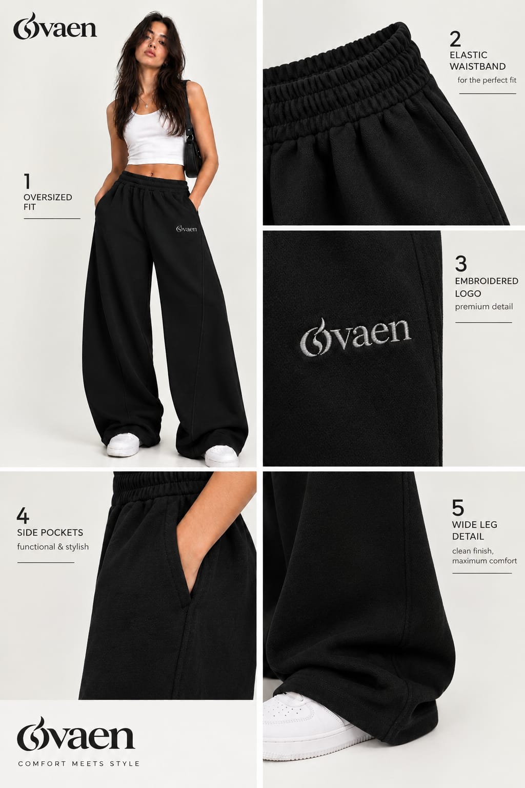 Balloon Fit Sweatpants – Black W