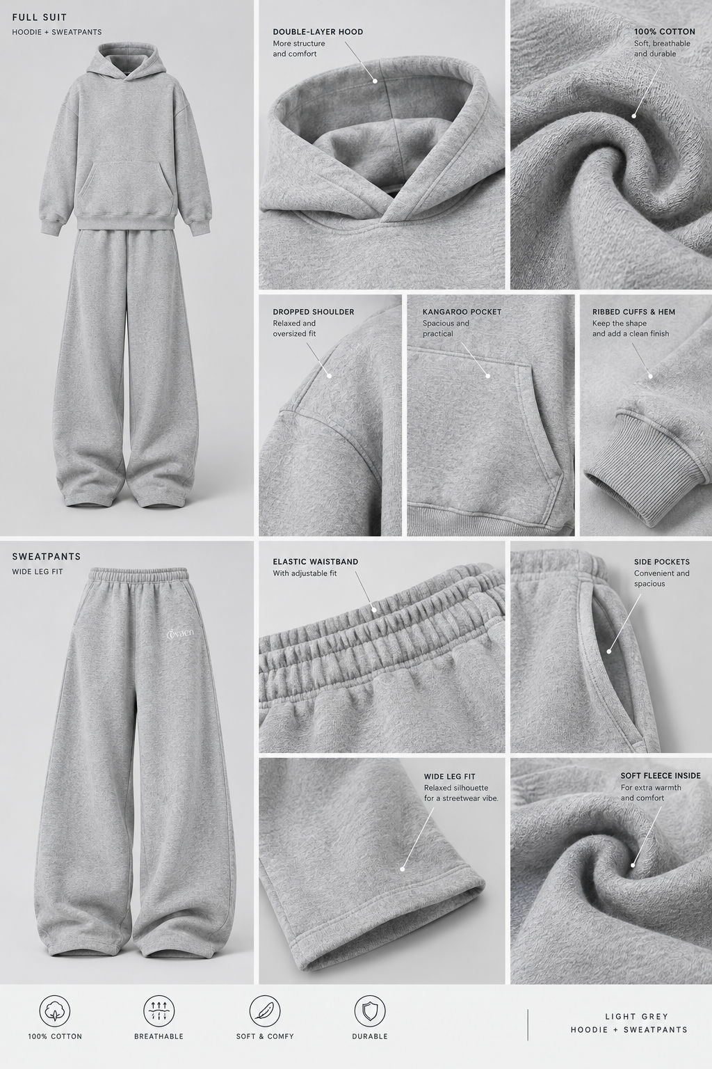 Light Grey Oversized Set