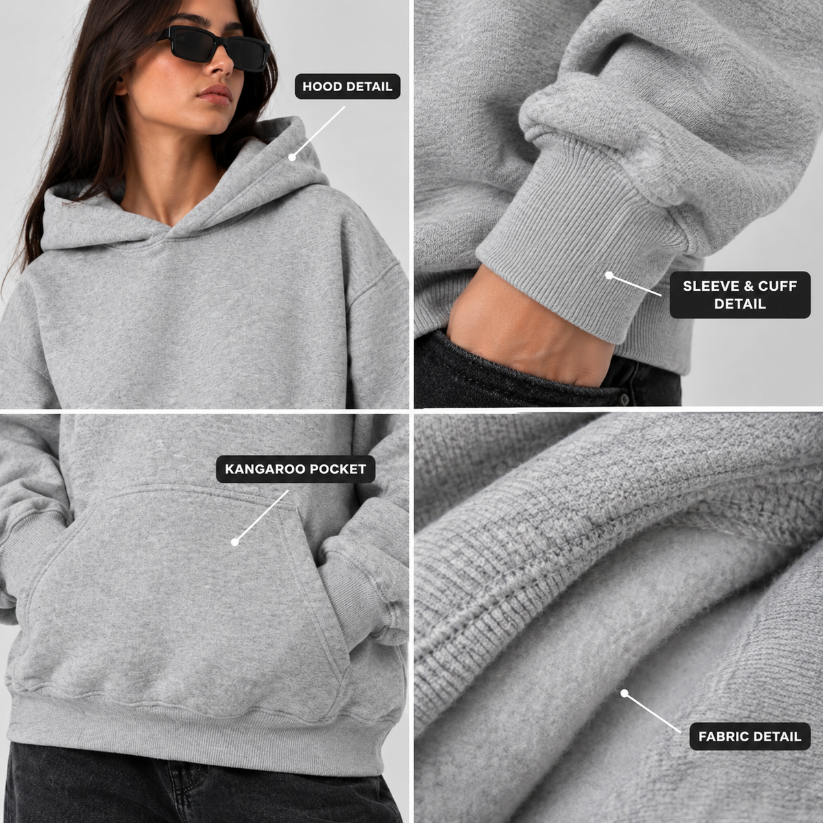 Light Grey Oversized Hoodie