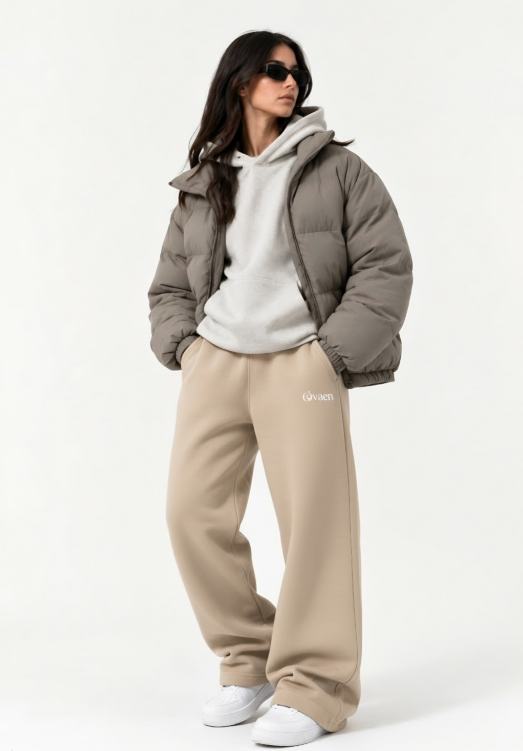 Beige Essential Sweatpants -W